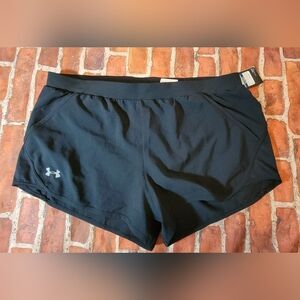 Under Armour Women’s XL Black Fitted Athletic Training Shorts 1319979 NWT
